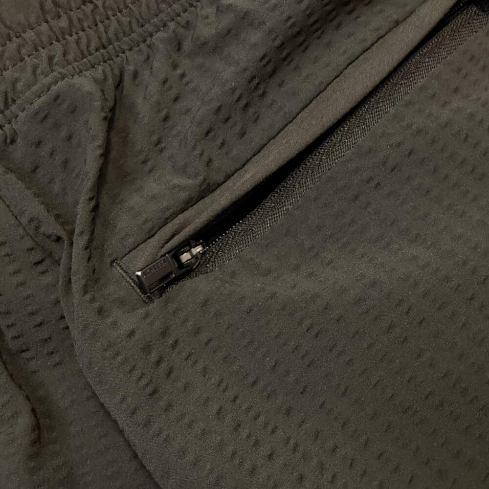 Athleta Textured Brooklyn Jogger Pants Womens 6 Black Elastic Waist Zip Pockets - Picture 13 of 15